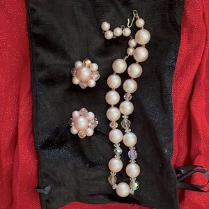 Vintage choker and earrings